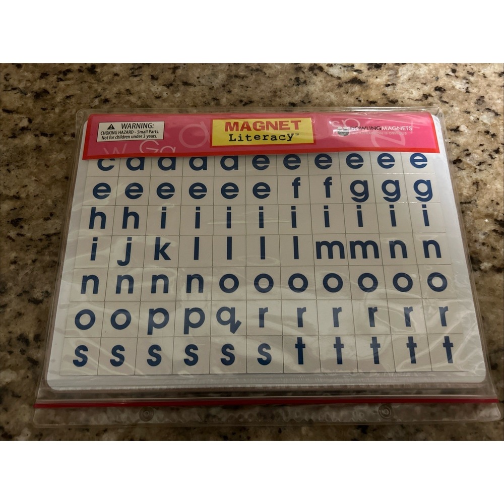 Dowling Magnets Fun with Letters Magnet Activity Set, Blue. Alphabet Literacy